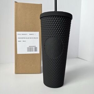 Walt Disney World Starbucks Black 50th Anniversary Tumbler with Straw NWT